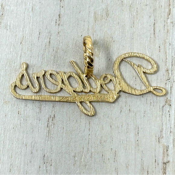 L.A. DODGERS 14K solid script logo pendant by Michael Anthony, NWOT - Picture 11 of 15